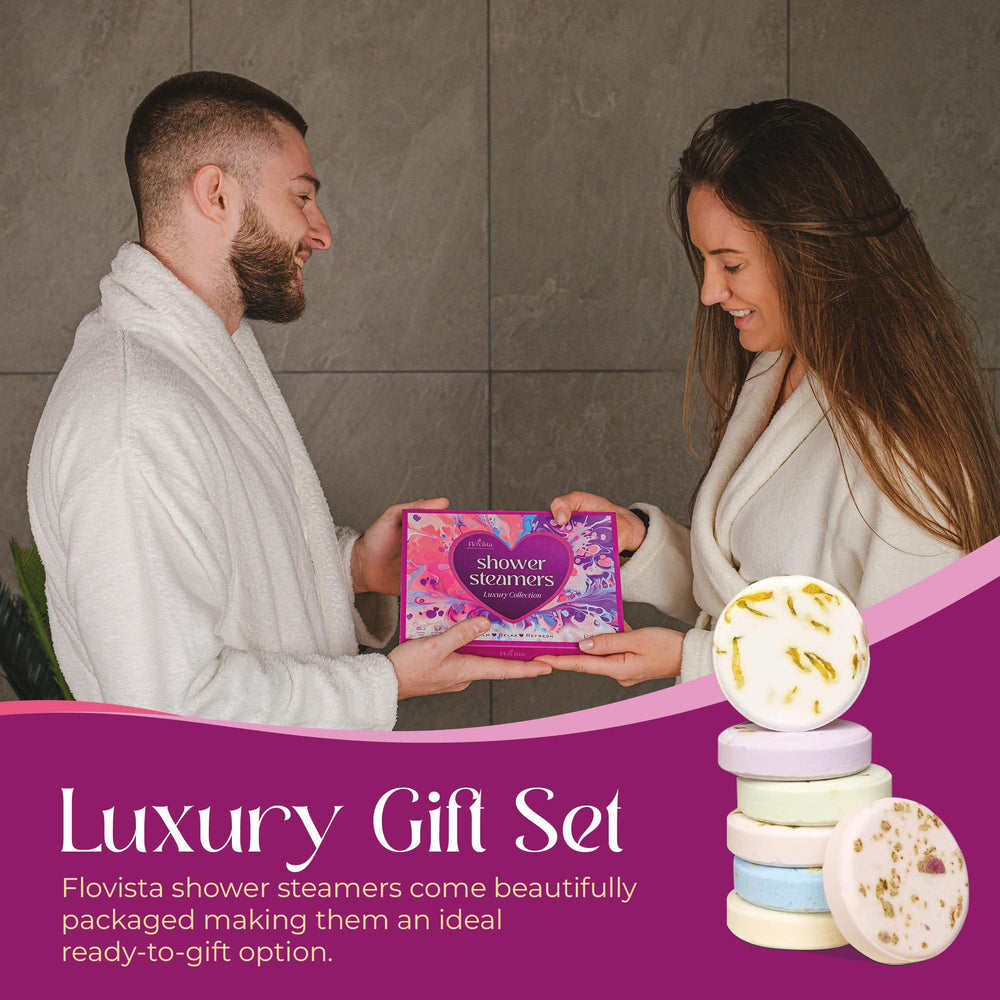 Tablettes pour douche aromathérapie Flovista, moment spa à domicile.