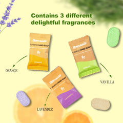 Flowcheer tablettes lavage mains – senteur orange douce, expérience rafraîchissante