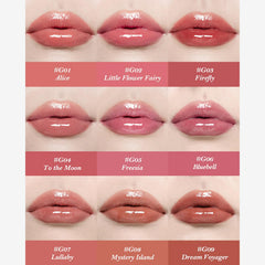 Gloss lumineux Flower Knows pour les lèvres avec finition brillante.
