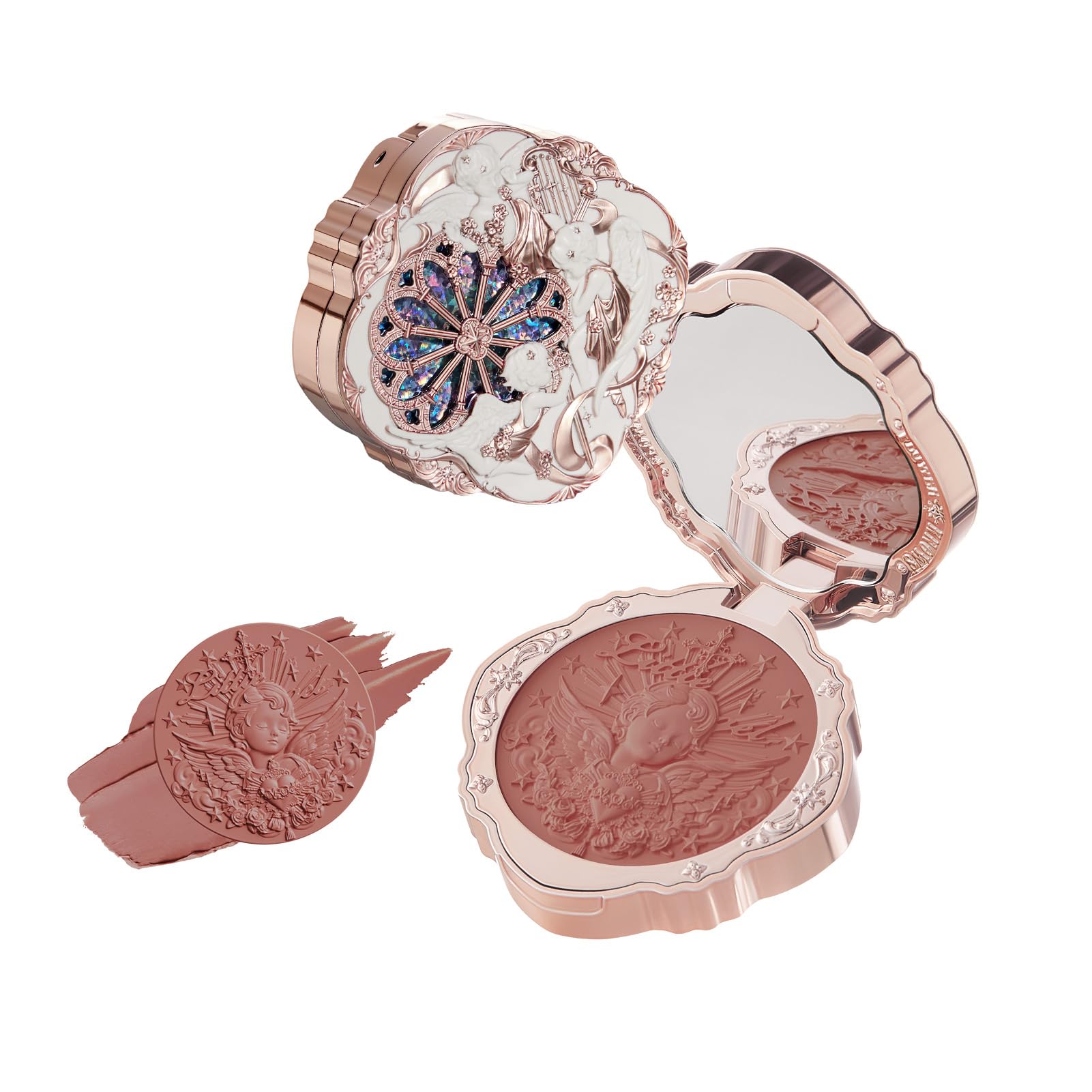 Flower Knows Little Angel — motif ange embossé pour une touche chic sur vanity