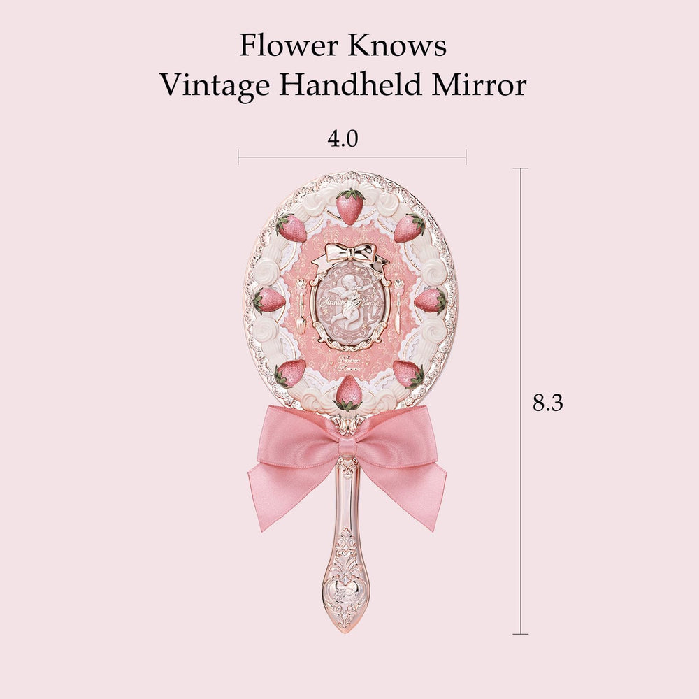 Flower Knows Miroir Verre Clair Cadre Plastique, réflexion nette et légère.