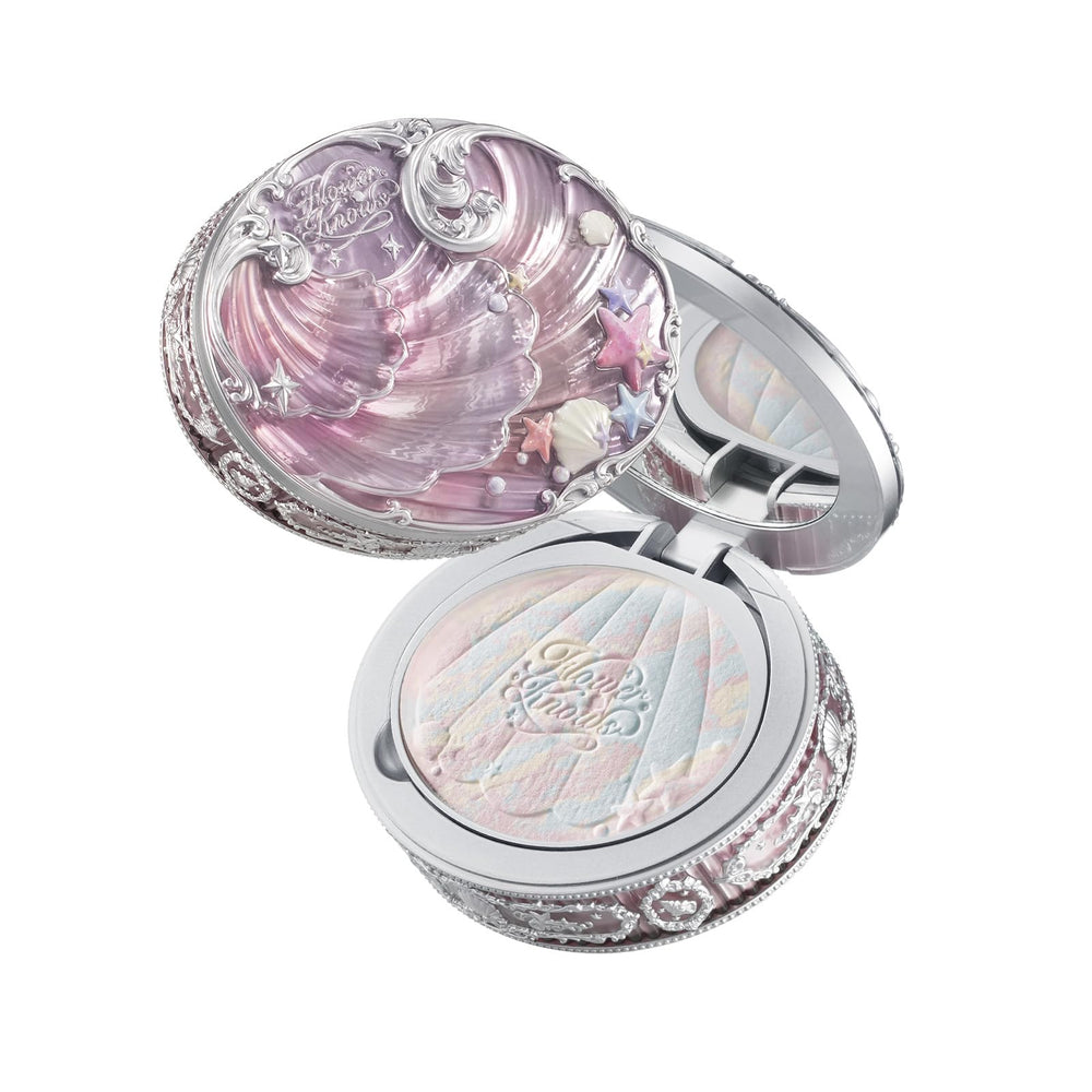 Flower Knows Shells Jewel compact-poudre fini mat naturel et couvrance légère pour retouches quotidiennes