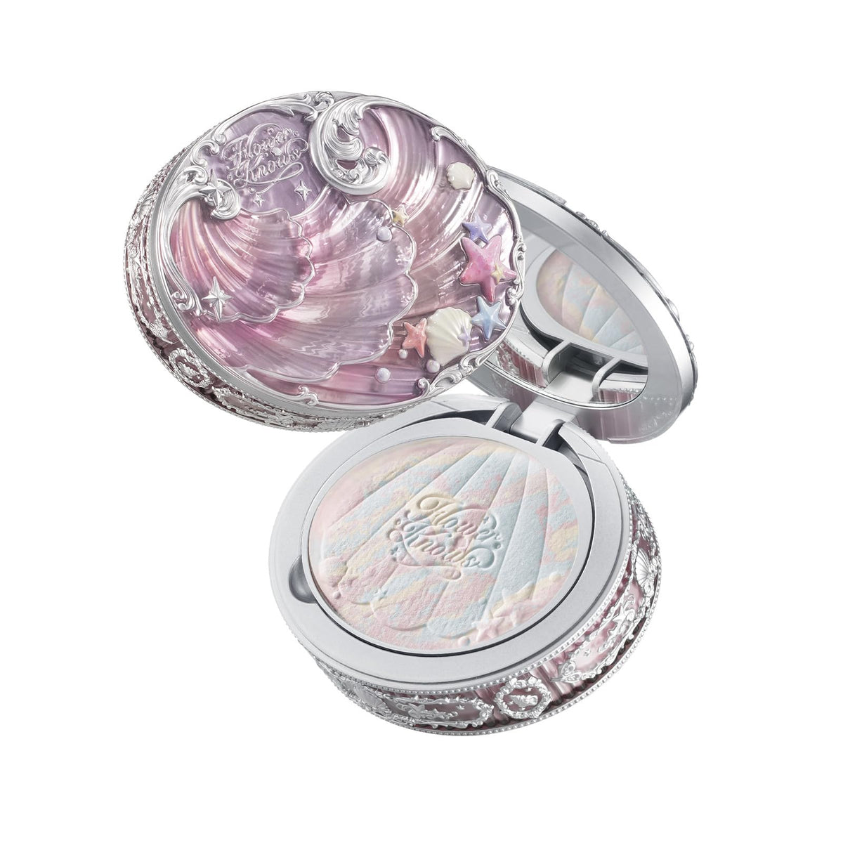 Flower Knows Shells Jewel compact-poudre fini mat naturel et couvrance légère pour retouches quotidiennes