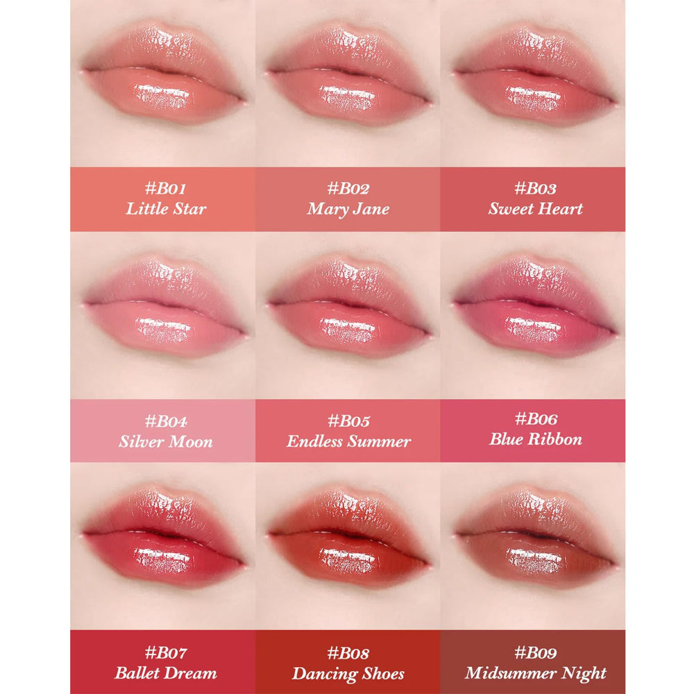 Texture gel brillant sur les lèvres avec douceur et sans effet collant