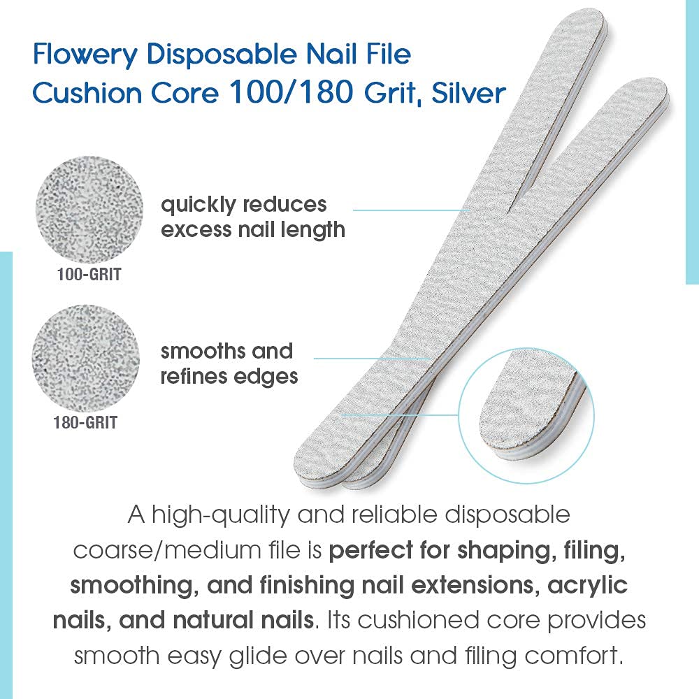 Flowery lime à ongles coussin-core, confort lors du limage.