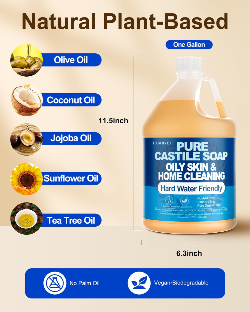 FLOWHYET Concentration dense; dilution facile pour économiser et prolonger le produit.