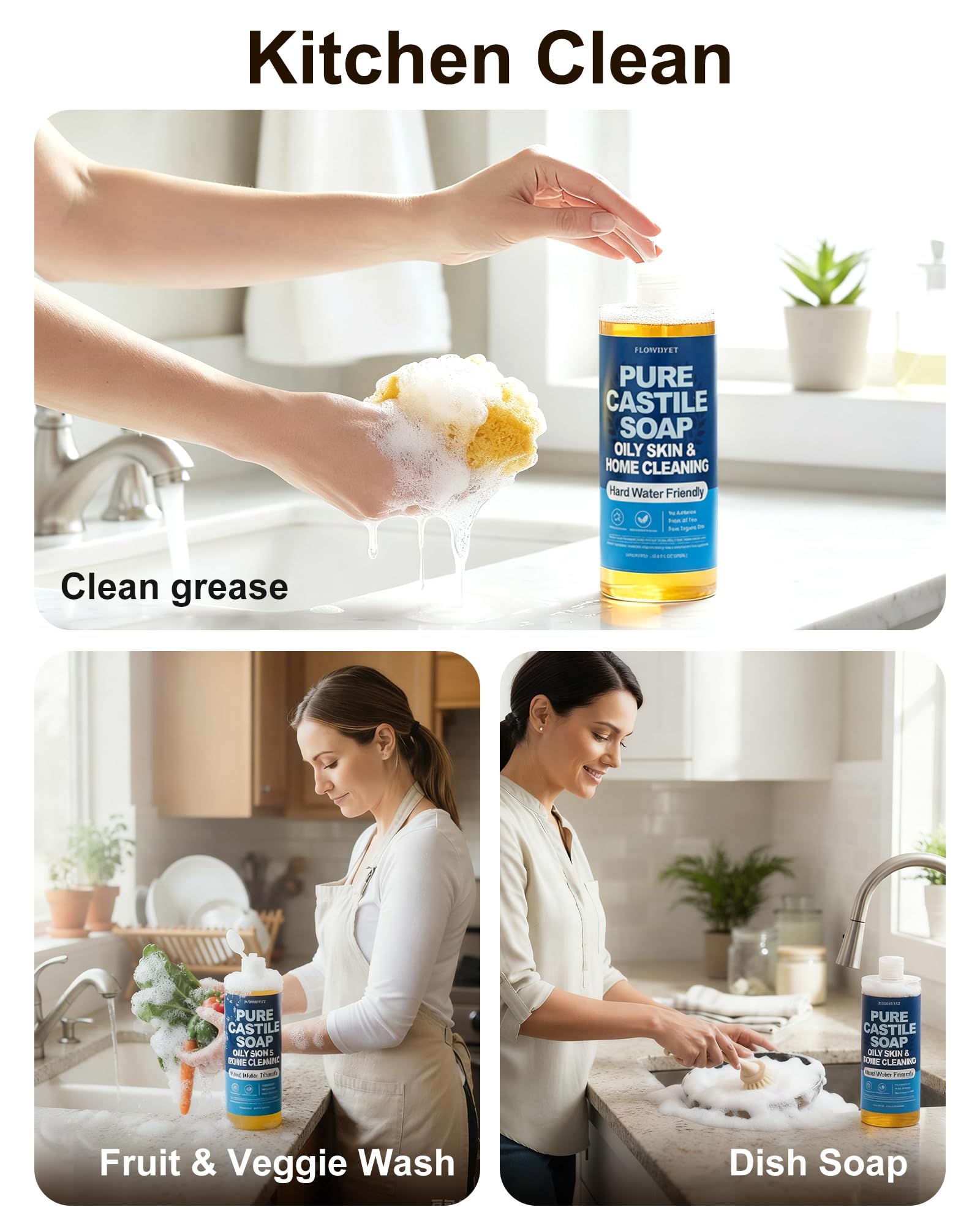 FLOWHYET lavage linge polyvalent, concentré et diluable pour longue utilisation.
