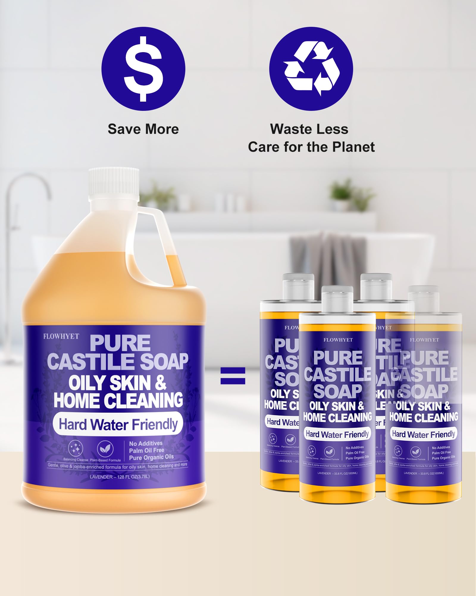FLOWHYET Lavande douche quotidienne, peau fraîche et équilibrée après chaque utilisation.