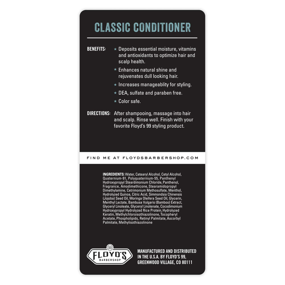 Floyd's 99 Conditionneur Classique – Texture soin cheveux pour coiffage facilité.