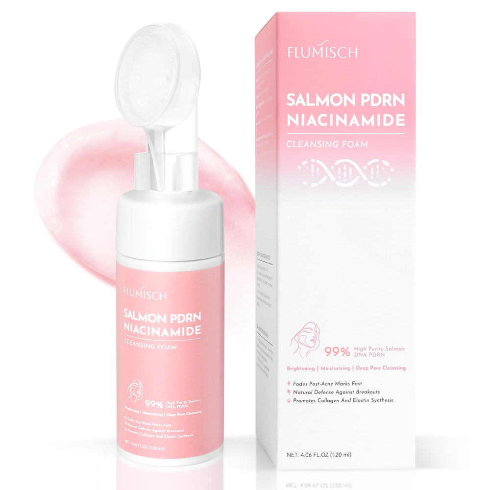 FluMisch nettoyant visage PDRN ADN saumon en mousse pour peau purifiée