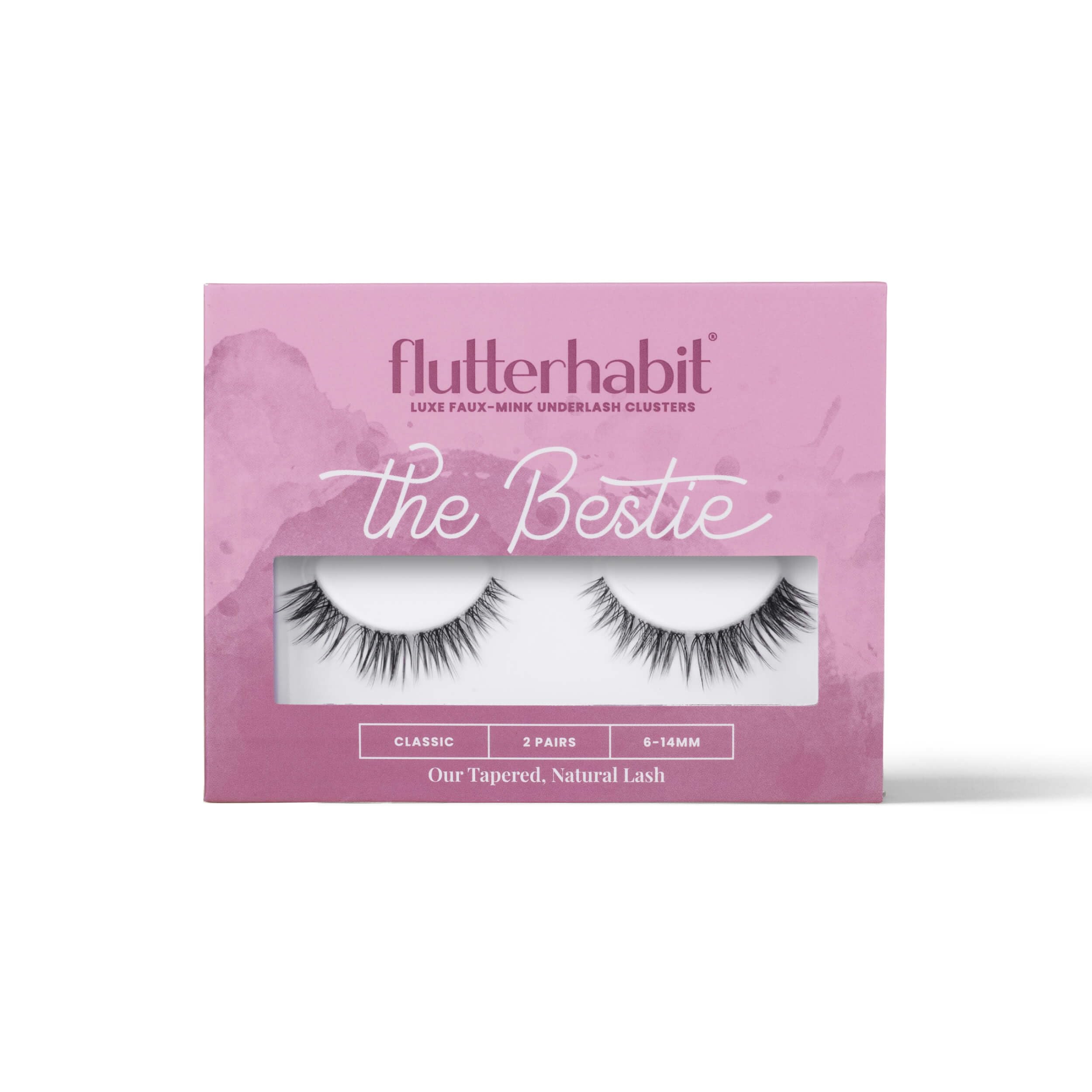 FlutterHabit Bestie Cils dans une boîte, testez facilement deux styles.