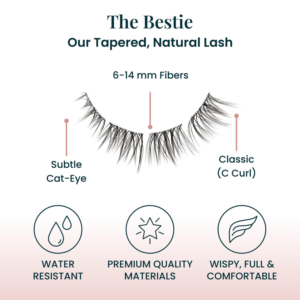 FlutterHabit Bestie Lash Clusters fibres légères et confortables pour toute la journée