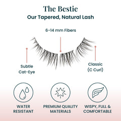 FlutterHabit Bestie Lash Clusters fibres légères et confortables pour toute la journée
