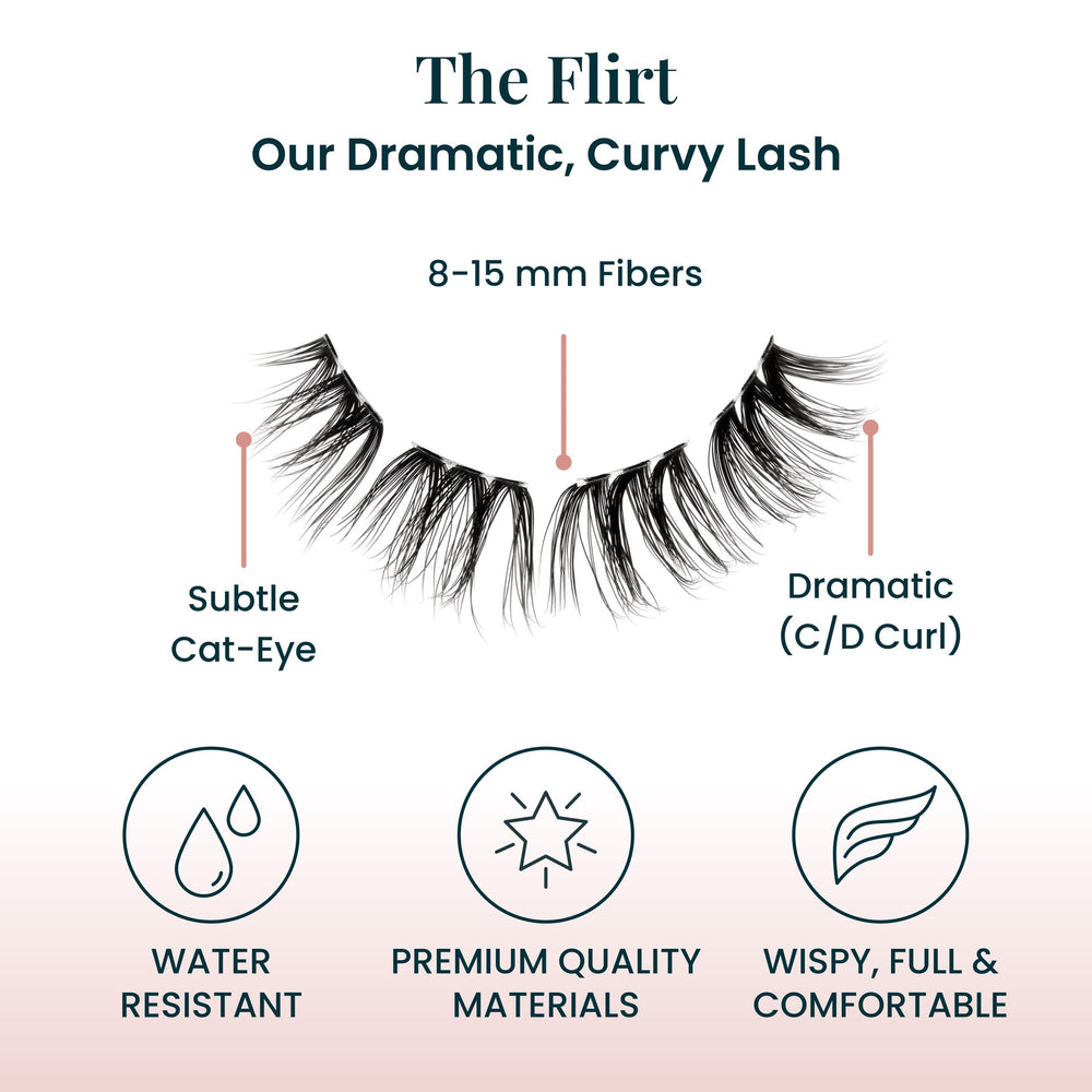 Colle incluse FlutterHabit pour une tenue jusqu'à dix jours