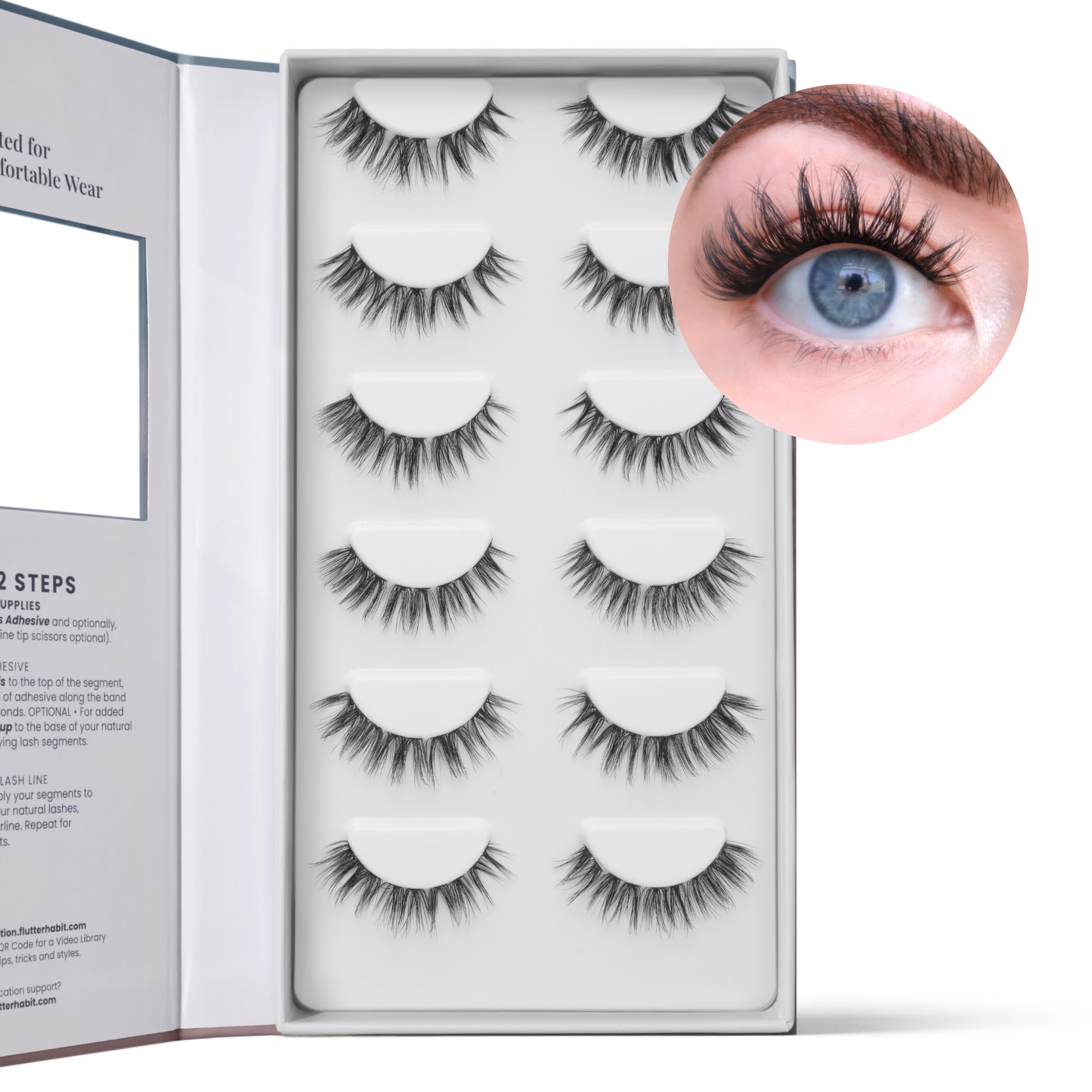 FlutterHabit Glow-Getter cils en clusters apportant volume et texture élégante
