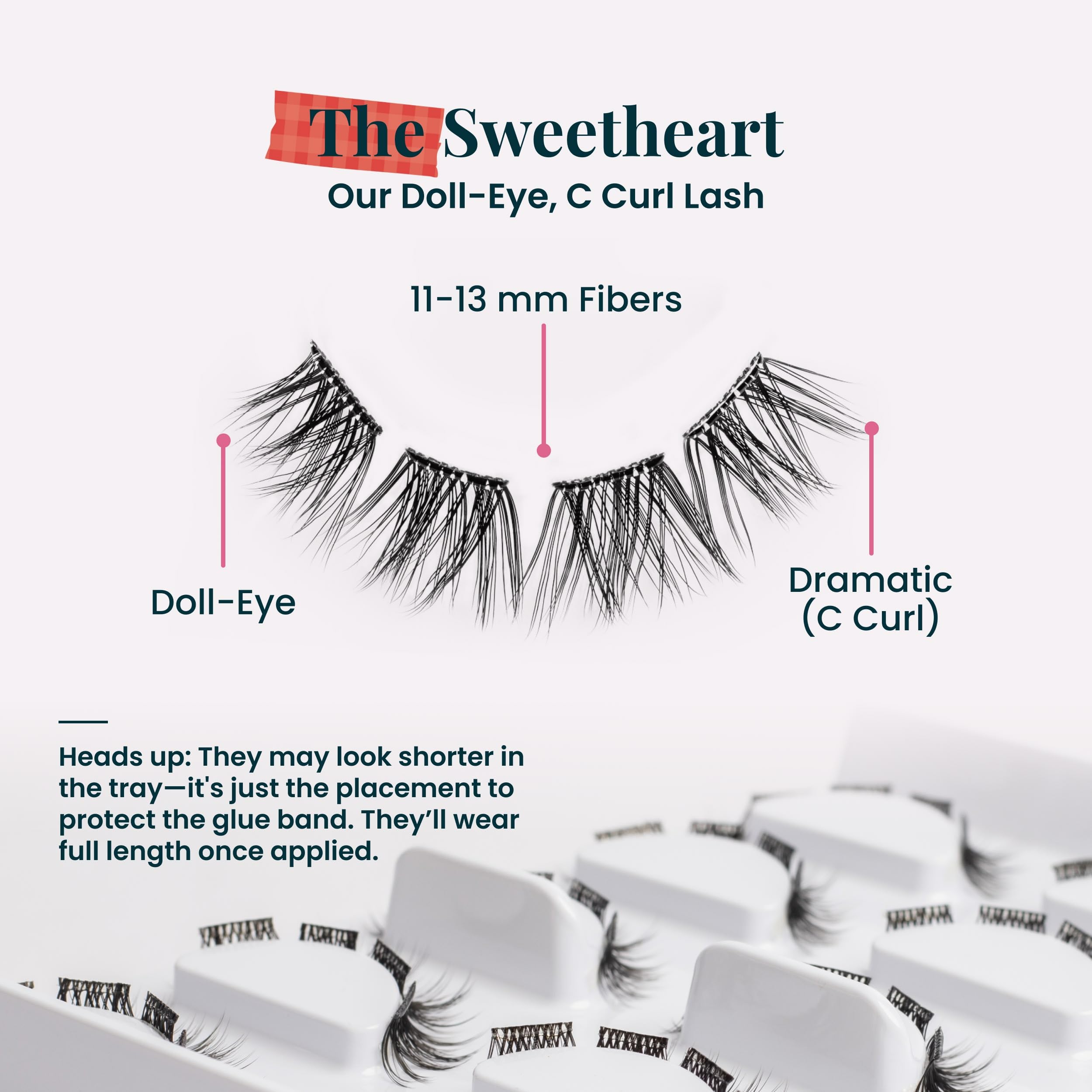 FlutterHabit Sticktionary Sweetheart Underlash apparence naturelle avec léger volume.