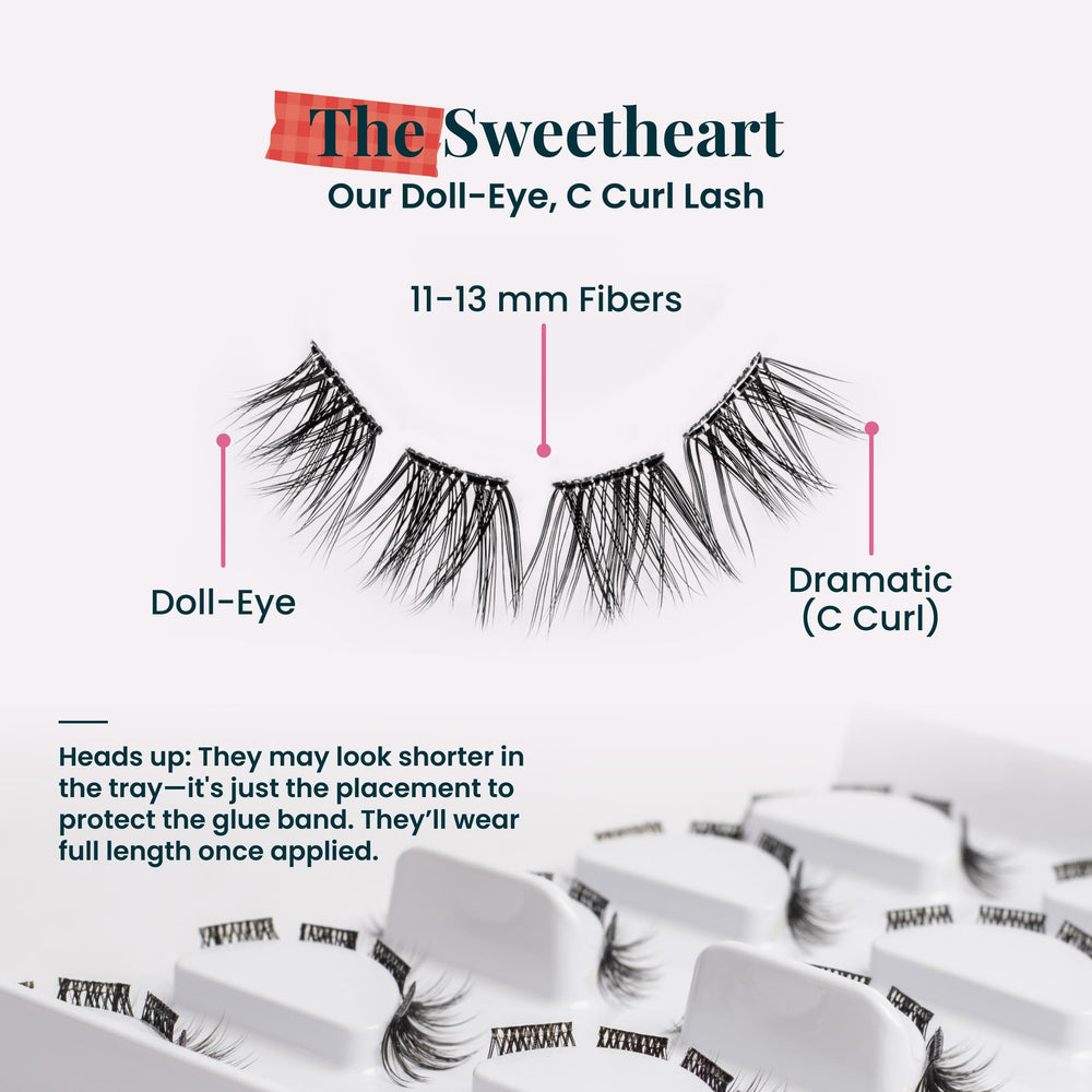 FlutterHabit Sticktionary Sweetheart Underlash apparence naturelle avec léger volume.