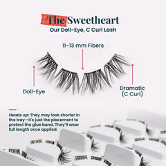 FlutterHabit Sticktionary Sweetheart Underlash apparence naturelle avec léger volume.