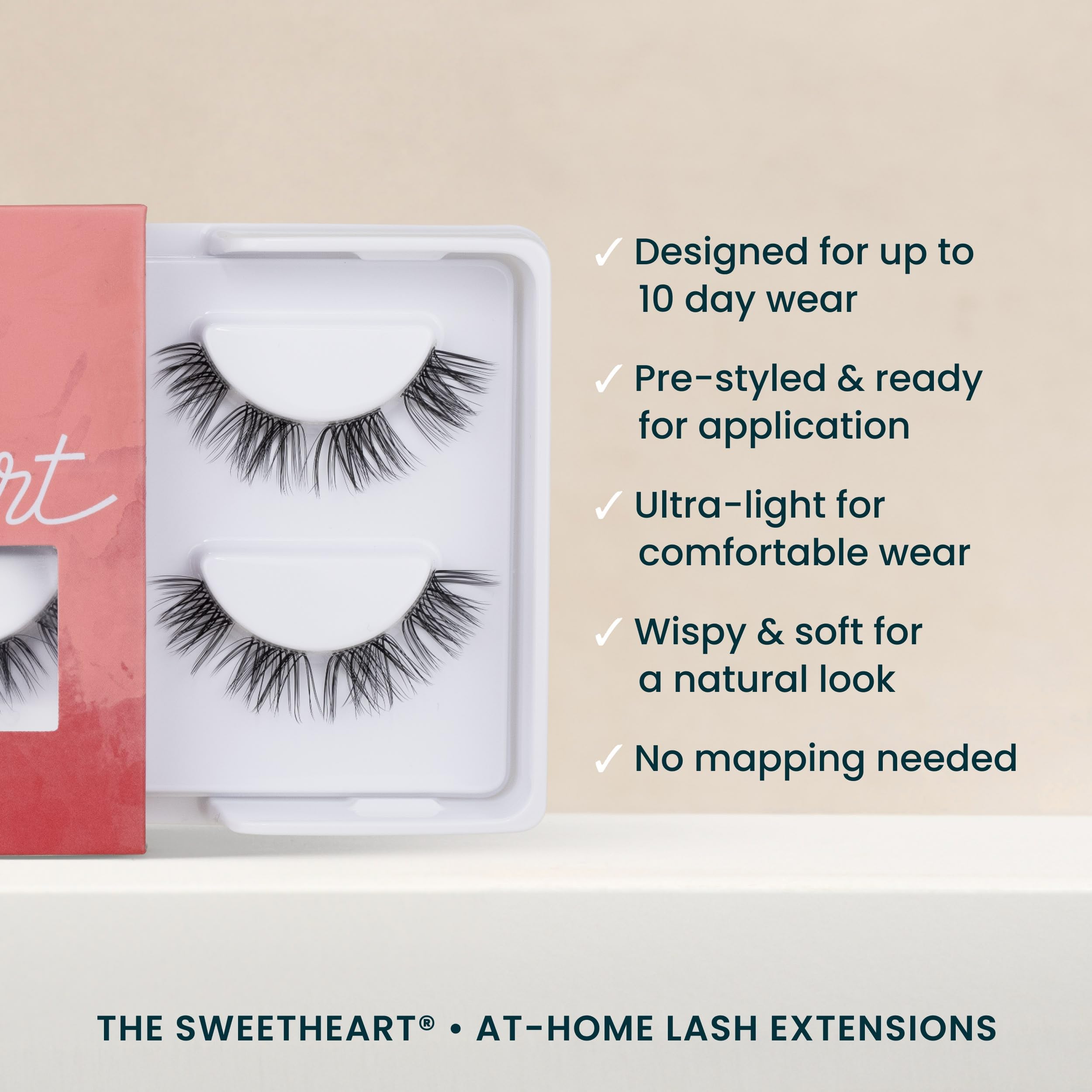 FlutterHabit Sweetheart Cils – tenue longue durée jusqu'à 10 jours.