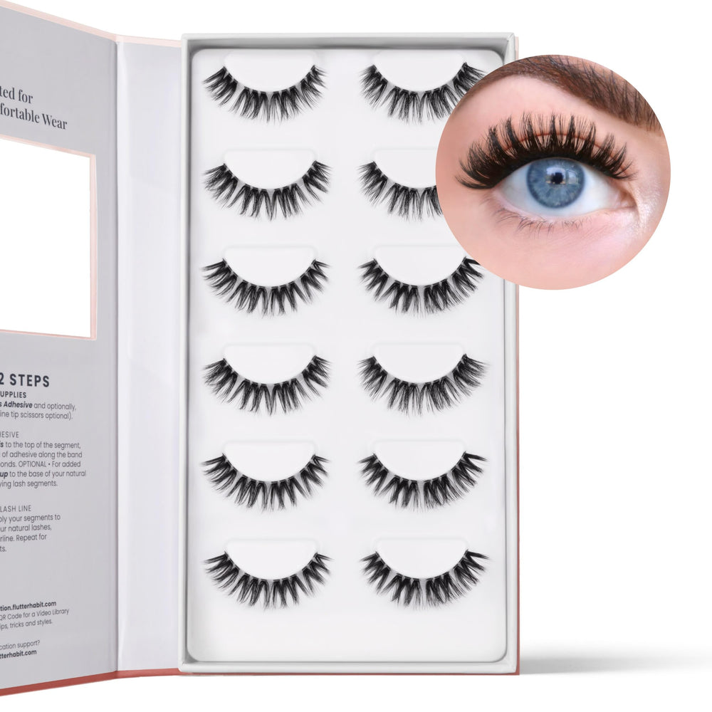 FlutterHabit The Flirt – Cils naturels longueur 11–13 mm pour un effet discret