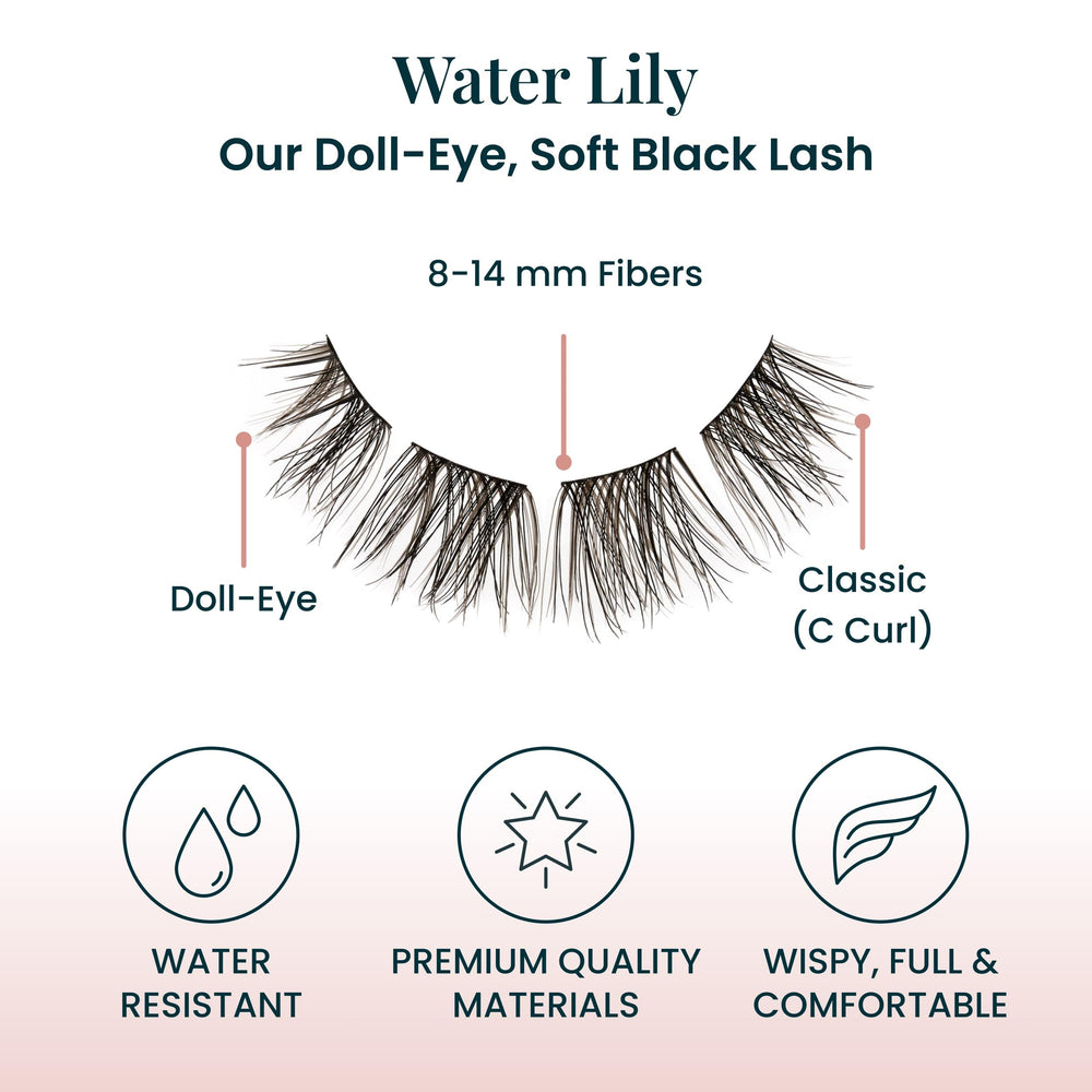 FlutterHabit Water Lily Lash Clusters: tenue légère et confortable au quotidien.