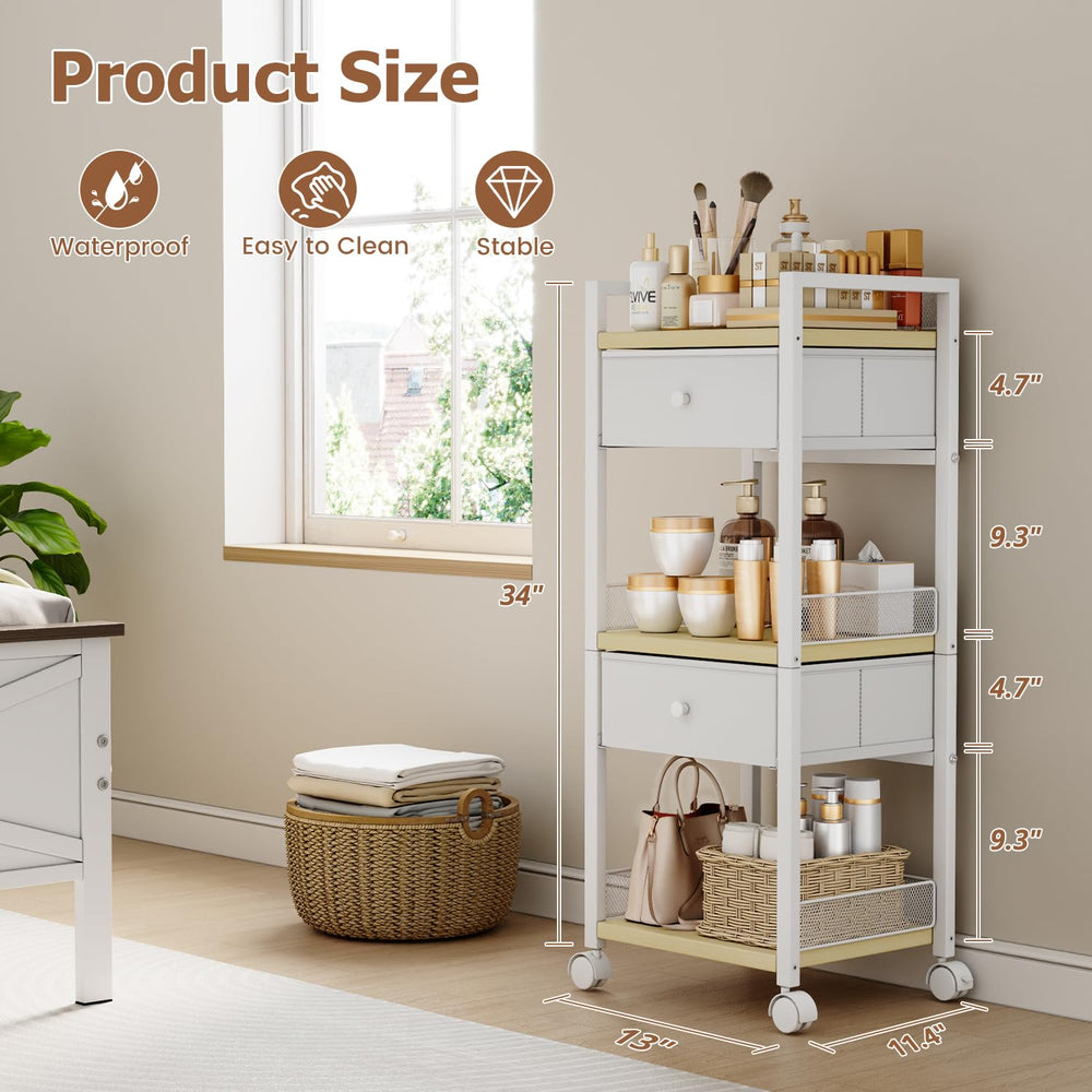 Flycity étagères fibreboard pour rangement beauté robuste et organisé.