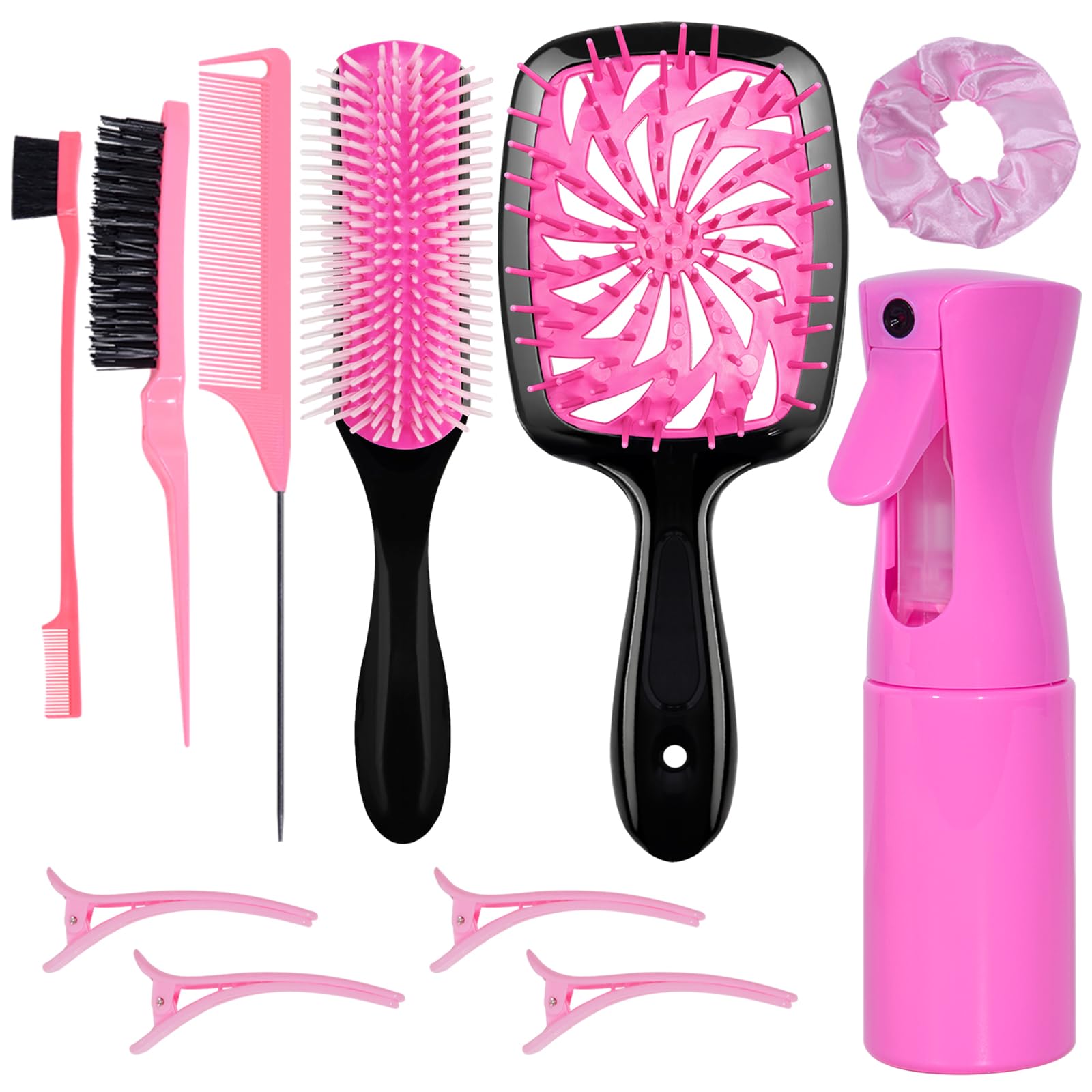 FlyLanyards ensemble-brosses-cheveux-11-pieces, démêlage facile et coiffage quotidien.