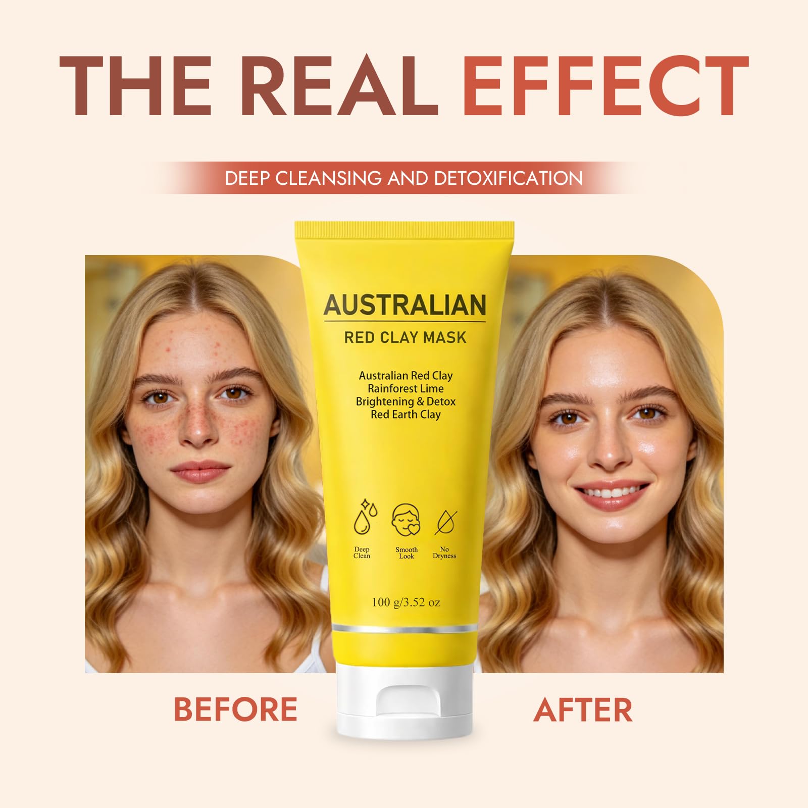 FMRFMR application du masque sur le visage pour un teint plus uniforme.