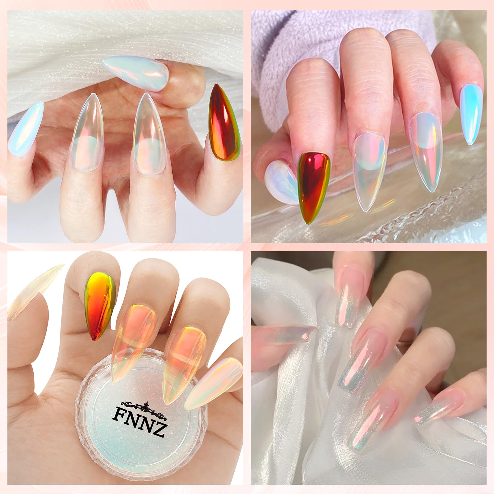 Poudre compatible UV/LED pour gel, acrylique et naturel.