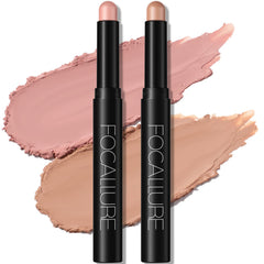 FOCALLURE 2 pièces crayons ombre crème ensemble, prêt pour des looks rapides et sophistiqués.