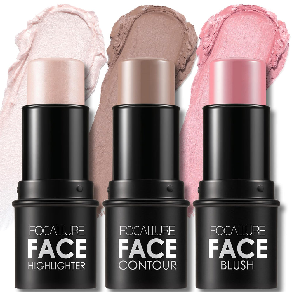 FOCALLURE 3Pcs Contour Kit packaging shown for on-the-go use.