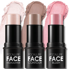 FOCALLURE 3Pcs Contour Kit packaging shown for on-the-go use.