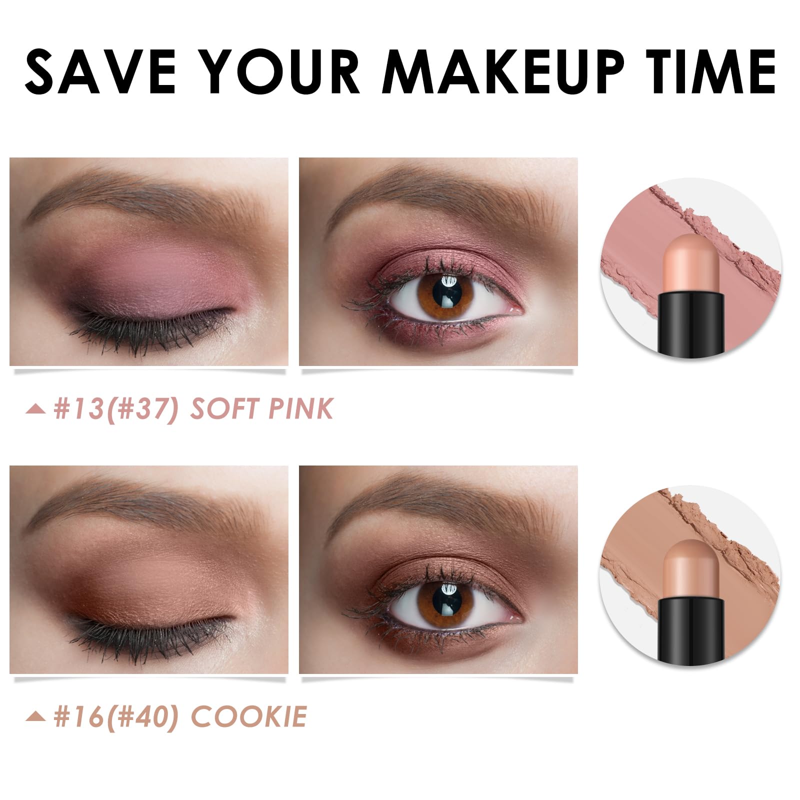 FOCALLURE crayon ombre crème, application facile et glissante pour un regard fumé rapide.