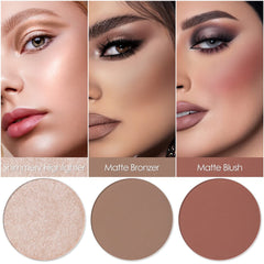 FOCALLURE blush poudre pigmentee – couleur durable et bonne mine