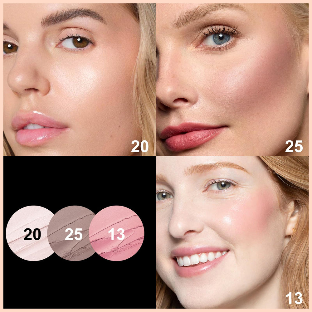 FOCALLURE contour bronzer swatch shows warm bronze shade for sun-kissed dimension.