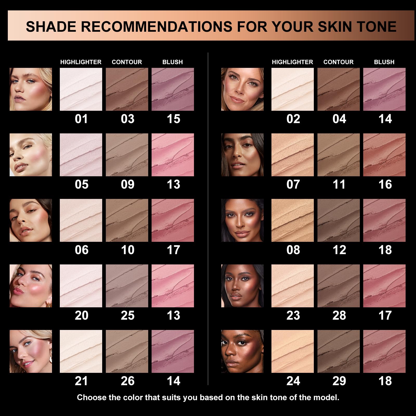 FOCALLURE highlighter swatch highlights luminous glow with lightweight feel.