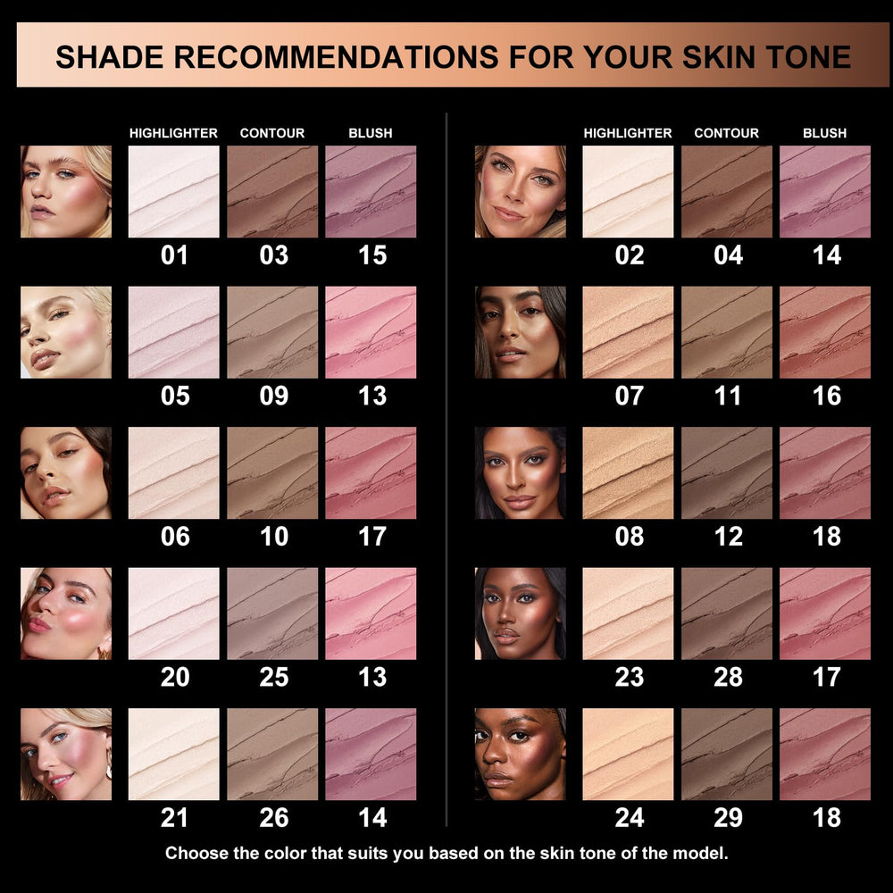 FOCALLURE highlighter swatch highlights luminous glow with lightweight feel.