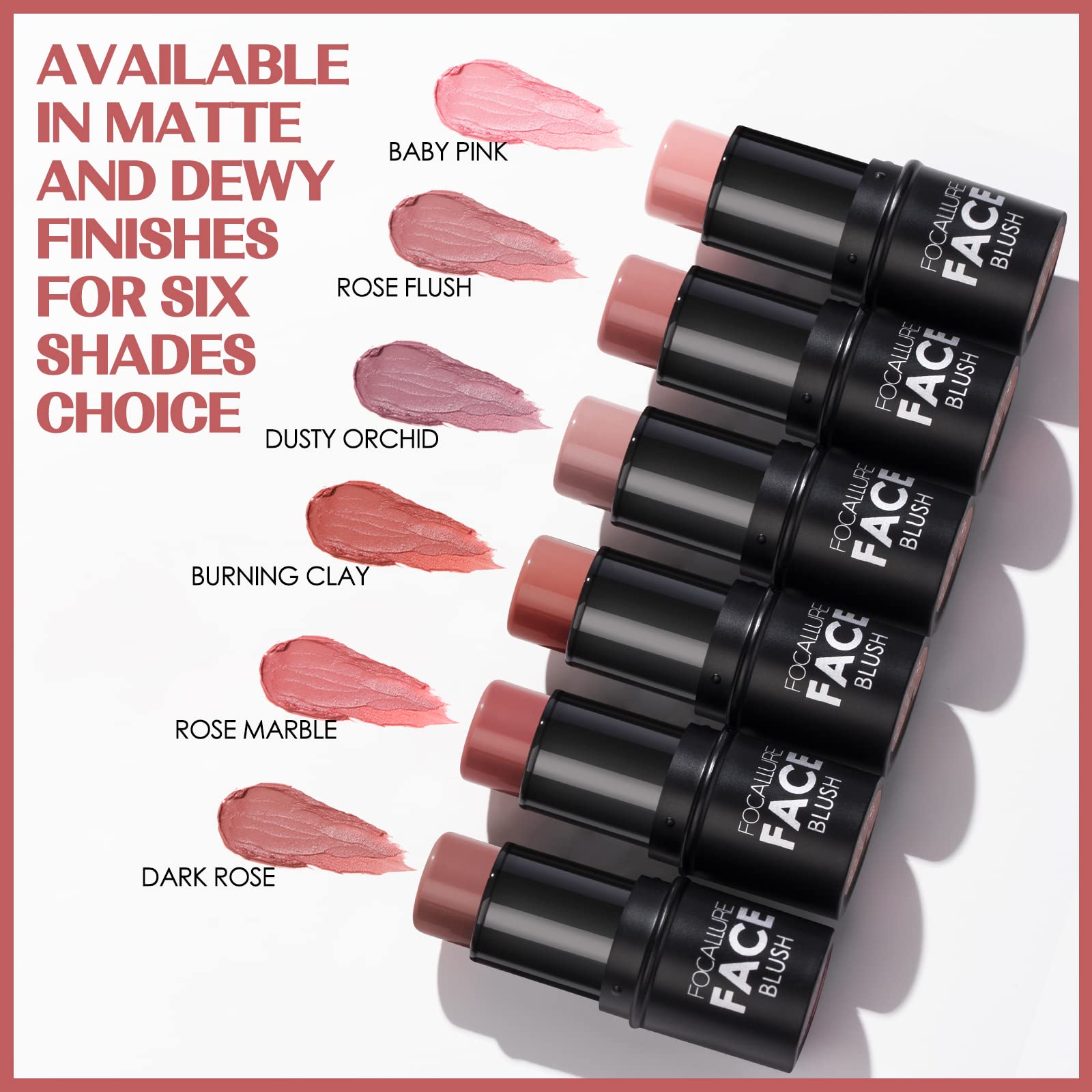 FOCALLURE Crème Blush offre une tenue longue durée adaptée à diverses peaux.