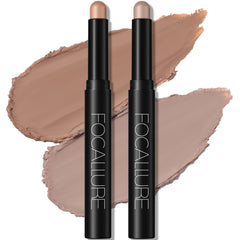 FOCALLURE ensemble de 2 bâtons ombre crème pour un regard rapide et lumineux