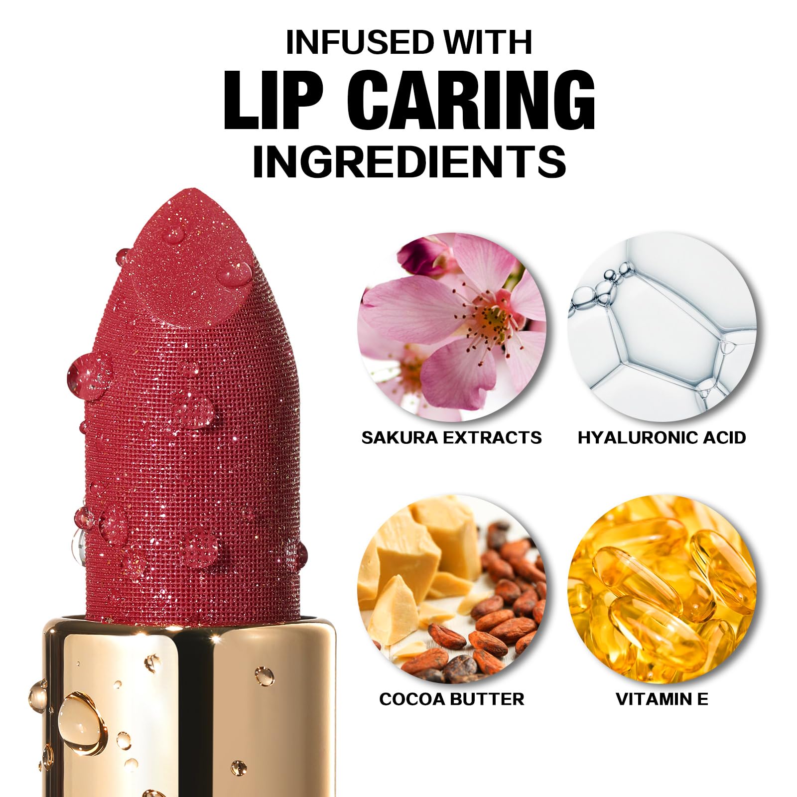 FOCALLURE Glisten Opal Shine pigmentation élevée, rendu riche et couvrant.