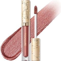 FOCALLURE rouge a levres metallique etincelant pour un fini glamour durable.