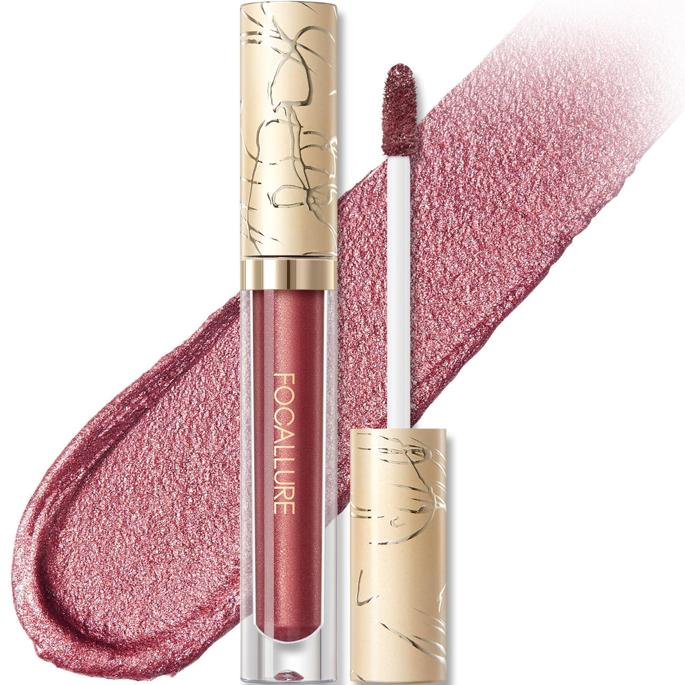 FOCALLURE rouge métallique liquide – application précise pour un éclat intense