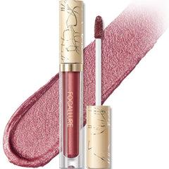 FOCALLURE rouge métallique liquide – application précise pour un éclat intense