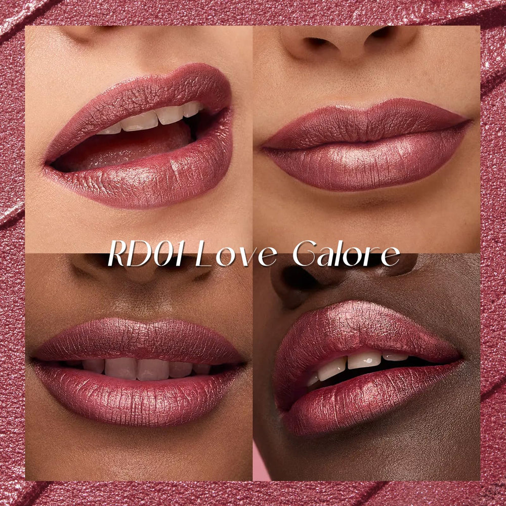FOCALLURE rouge métallique liquide – fini brillant qui attire le regard sur les lèvres