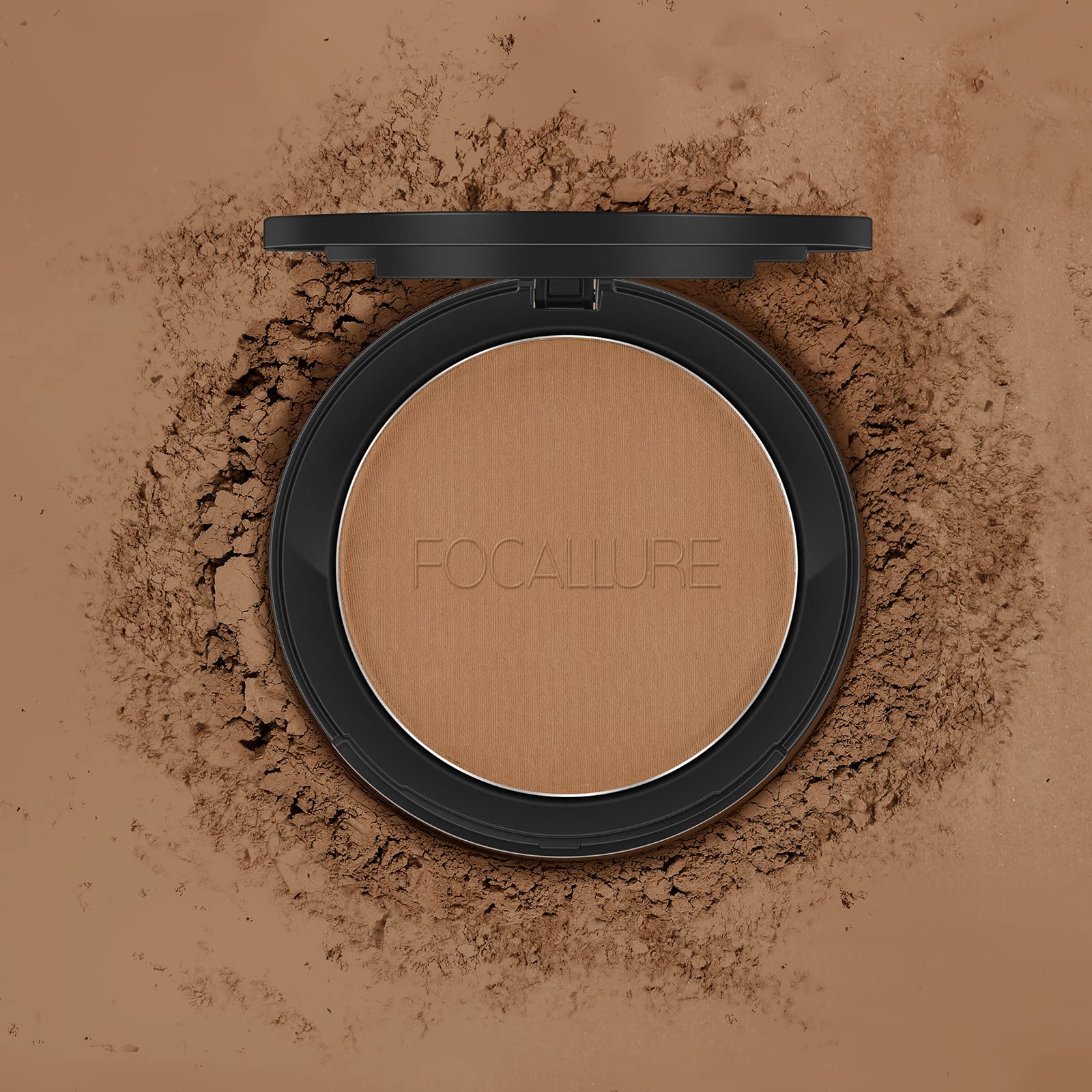 FOCALLURE Poudre Pressée Mat Amande — idéal pour un teint mat en journée.