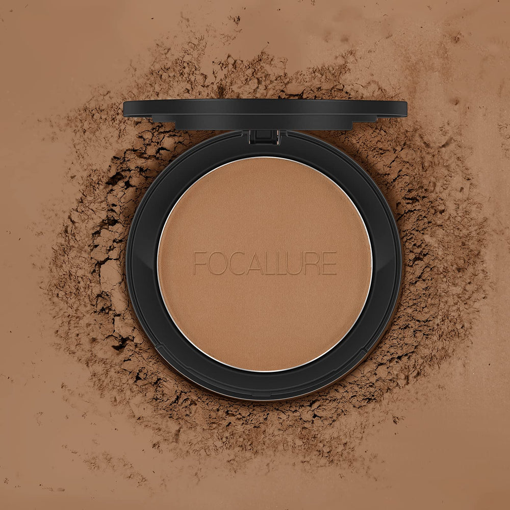 FOCALLURE Poudre Pressée Mat Amande — idéal pour un teint mat en journée.