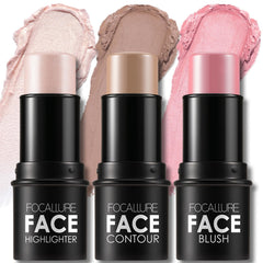FOCALLURE trio contour crème — aperçu avant-après pour un visage sculpté et lumineux.