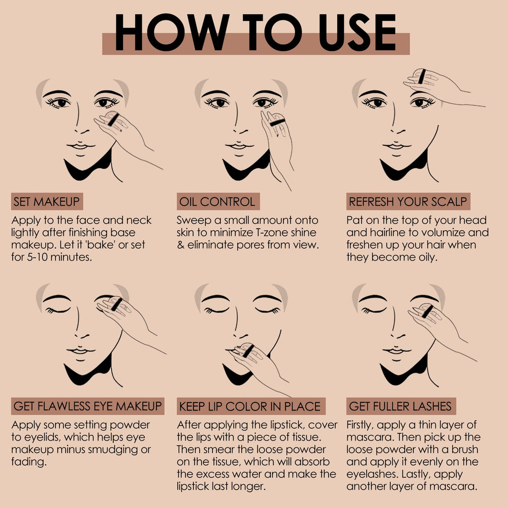 FOCALLURE usage multi-taches: utilisé seul ou pour fixer le maquillage.
