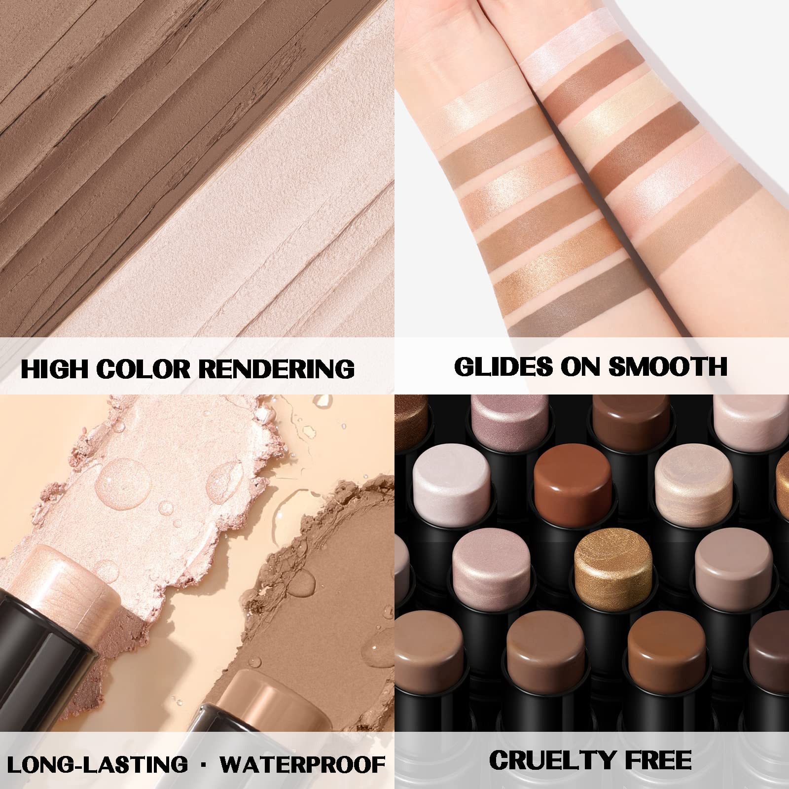 FOCALLURE waterproof-contour delivers long-lasting wear without caking or creasing