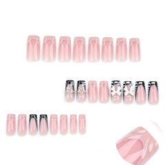 Ongles adhésifs Foccna en forme carrée avec finition brillante